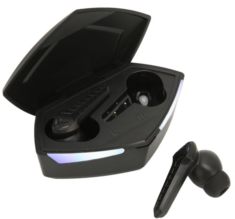 Generic Casque d'écoute, Basses Profondes, Microphone intégré à Faible Latence, Casque de Jeu, Portée de 30 Pieds, Couplage Automatique pour Ordinateur Portable (BLACK)