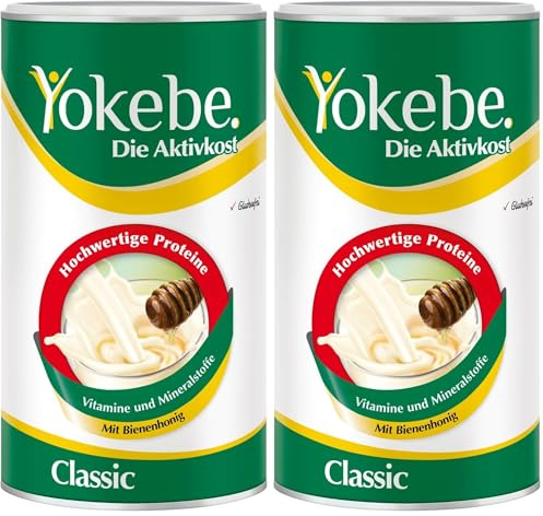 YOKEBE Classic – Diätshake zum Abnehmen – glutenfrei und vegetarisch – Mahlzeitersatz zur Gewichtsabnahme mit hochwertigen Proteinen – 500 g (Packung mit 2)