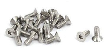 sourcing map M1.6x4mm 304 Edelstahl Flachkopf T4 Torx Schrauben Befestigungen 20 stücke DE de