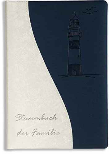 Stammbuch weiß blau Faro Leuchtturm Stammbuch der Familie Standesamt Hochzeit incl. Einleger
