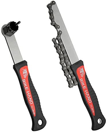 BIKEHAND Bicycle Bike Compatible with Shimano Cassette Turner Install Rotor Lockring Removal Chain Whip Tool Kit