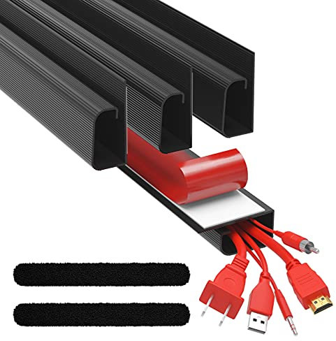 Scanfield Set of 2 Cable Tidy Under Desk Cable Management, Under Desk Cable Management Tray, Maximises Airflow, Sturdy & Spacious Cable Tray Wire Organiser, Easy To Install, Modular Cable Rack Storage