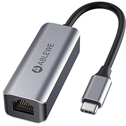 ABLEWE Adattatore USB C a Ethernet,Hub USB C a RJ45 Gigabit Ethernet 1000 Mbp Adattatore LAN Ethernet per MacBook PRO,Chromebook,iMac, dell XPS USB C a Ethernet