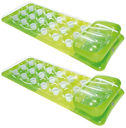 Intex – Materassino ad aria con 18 fori, 188 x 71 cm, 58890EU, 2x verde