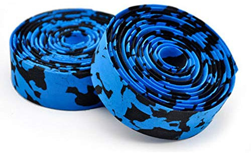 Fahrrad Lenkerband,MoreChioce Fahrrad Lenkerbänder Mountainbike Lenker Band Rennrad Rutschfeste Bike Lenker Band,Blau + Schwarz