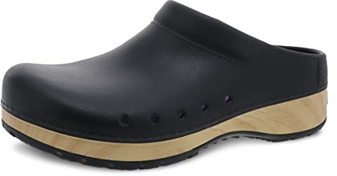 Dansko Kane Slip-On Mule Clog for Women – Lightweight Cushioned Comfort and Removable EVA Footbed with Arch Support – Easy Clean Uppers Kane Black 9.5-10 M US