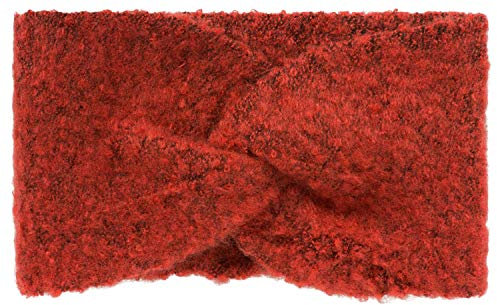 styleBREAKER Damen Feinstrick Stirnband leicht meliert mit Twist Knoten, warmes Winter Haarband Webstoff, Headband 04026052, Farbe:Orange