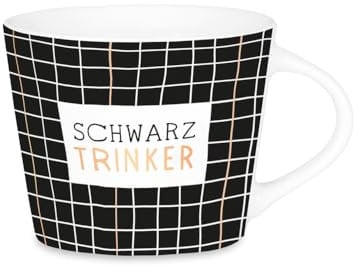 Grafik Werkstatt Espresso-Tasse mit Echtgold | Porzellan Tasse | 50 ml | Anti-Stress Tasse, Schwarz