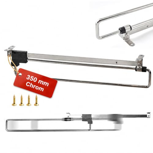 ALUSFERA Ausziehbare Kleiderstange - Kleiderbügelhalter Ausziehbar aus Metall - Schrankstange Verstellbar für Platzersparnis und bessere Zugänglichkeit