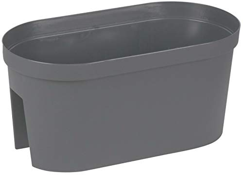 Grands pots de fleurs en plastique gris 50 cm 15 litres
