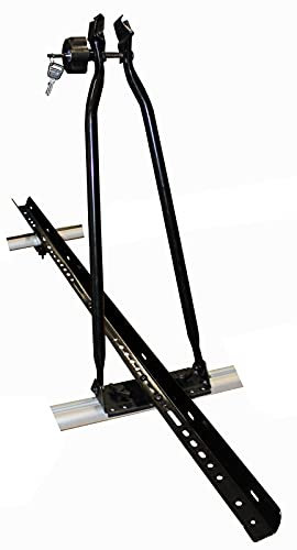 1 x porte-vélos de toit VDP + barres de toit VDP EVO en acier compatible avec Audi A4 (B6) 4 portes 2000-2004