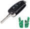 Heart Horse Coque de Clé de Voiture Télécommande, Boitier Clé Plip de 3 Boutons Télécommande Coque Clé pour A-u-di A3 A4 S3 S4 TT Clef Telecommande avec 434Mhz ID48 Chip