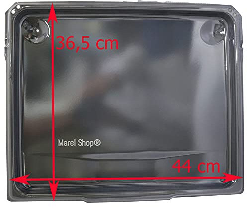 Marel Shop® - Vassoio Leccarda Teglia 36,5 cm x 44 cm per Forno compatibile con Smeg per Modelli: - AP361MFEB - APL360XC1 - B72MFX5 - C113GMX - CC62MFX5 - CS122-6