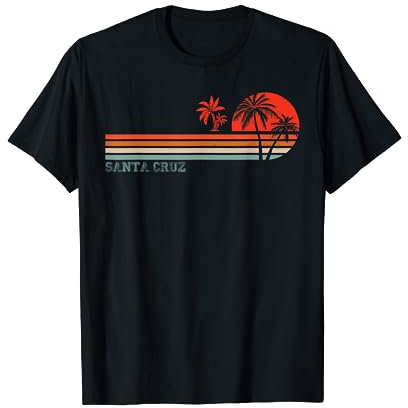 Santa Cruz California Retro Vintage Sonnenuntergang Strand 70er 80er Jahre T-Shirt