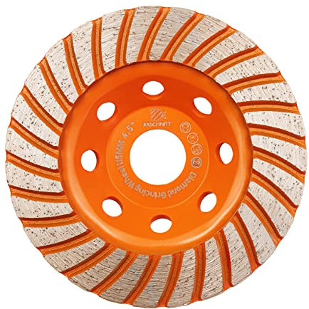 Mola a Tazza Diamantata 115mm - BRSCHNITT Disco per smerigliatrice diamantata in cemento,marmo,pietra,granito per smerigliatrice angolare,con filettatura M14