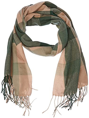 UNMADE Copenhagen Damen Yvonnaum Scarf, Forrest Green/Grey, Einheitsgröße EU