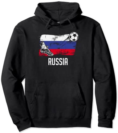 Russia Flag Jersey Russia Soccer Team Russia Pullover Hoodie