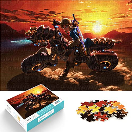 Puzzle 1000 Teile Zelda Legende Puzzles Erwachsene und Kinder Schwierigkeit Puzzles Atem der Wildnis Puzzles Bildung Spielzeug Spiele Familie Dekoration 38x26cm