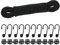 10 m elastische Schnur, 0.6 cm dicke Gummiseil, strapazierfähig, 9.5 m langes elastisches Gummiseil, Bastelregal (5 mmx10 m, schwarz)