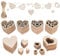 ilauke 550Pcs Wooden Hearts for Crafting, Unfinished Wooden Heart Embellishments, Mixed Small Wood Heart Slices Crafts with 20M Natural Twine for Wedding, Anniversary, Party Decoration,Christmas