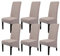 Jaotto Stuhlhussen 6er Set Stretch, XL Stuhlhussen Abwaschbar Waschbarer Elastische, Stretch Stuhlschoner Große Stuhlbezüge für Esszimmer Büro Esszimmer Hotel Bankett(Diagonale Kamel,Set of 6)