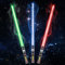 Lot de 3 sabres lumineux pour enfants ou adultes, épées à lumière LED extensibles avec son FX et capteurs de mouvement pour Halloween, cadeaux de Noël, combattants de la guerre galaxie
