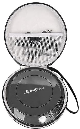 CD Player Case Compatible for ByronStatics PCD220B/GPX PCB319B/PC332B Products Portable Disc CD Player, Travel Carrying Stoarge Holder for Arafuna/MEGATEK/Deluxe Products(Black, Case Only)