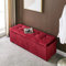 SAZDFY Modern Sitzhocker Prämie Samt Gepolstert Polsterhocker Sitzbank Für Lebend Zimmer Schlafzimmer Eingangsbereich Korridor-Rot 60x40x40cm(24x16x16inch)