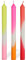 COMFORDER Dip Dye Kerzen, Stabkerzen Bunt (3 Stk.) handgemachte Tafelkerzen mit Farbverlauf, 9 Std. lange Brenndauer, Paraffin, 24 x 2,2 cm (Roza Rot)