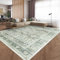 HOMFINE Vintage Area Rug for Living Room - Machine Washable Rug Soft Short Pile for Bedroom Kitchen Floral Print Traditional Rug Stain Resistant, Home Decor Office Carpet, Green, 160 * 230CM