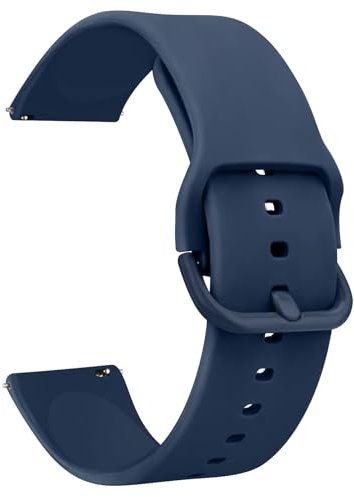 20mm 22mm Silicone Watch Strap for Women Men, Quick Release Replacement Strap with Stainless Steel Buckle Sport Watchbands Wrist Straps, smart watch wristband (22mm, Deep Blue)