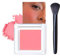 Blushers for Cheeks, Pink Peach Powder Blushes, Rose Korean Makeup Blush with Brush, Natural Looking Glow Blendable Long-Lasting Blush Matte Face Powder Blush Smooth for Women