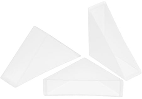 QUARKZMAN Eckenschutz Kantenschutz 12x50mm Dreiecksform Glas-Eckschützer Kissen 20 Stück Kunststoffeckschützer für Eckschutz von Glas, Spiegel, Fliesen, Weiß