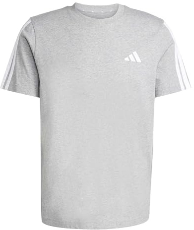 adidas Herren Men 3-Stripes Shirt, medium Grey Heather, XXL