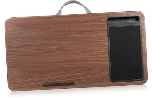 CAXUSD Lap Desk Laptop Table Stand with Built Mouse Pad Device Ledge and Cushion Portable Laptop Tray Ergonomic Riser Holder for Bed Sofa or Desk Use