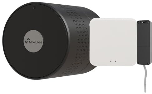 Nivian Cerradura Inteligente WiFi, Apertura Remota sin Llave, Creación de Llaves Virtuales Temporales, Función Autocierre, Instalación Fácil (PACK COMPLETO)