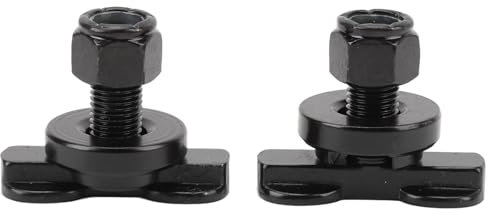 Tissting Écrou De Goujon Fileté À Double Cosse en L 2 Pièces en Acier Au Carbone Galvanisé pour Remorque De Camion - Accessoires De Goujons en L pour Rails D'arrimage Facile À Installer