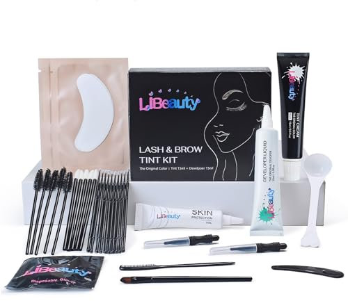 15ml Tinte Pestañas Negro, Libeauty Tinte Cejas, Tinte Pestañas Y Cejas, Tinte para Cejas, Gran Capacidad, Efecto Estándar Natural, para Uso Doméstico Y de Salón