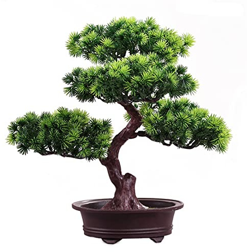 XUJUAN-0227 Alberi Artificiali Bonsai Artificiale Pino Decorazione di Piante Artificiali Zen, Piante da Appartamento Artificiali in Vaso, for Decorazione, Display da Tavolo Bonsai Artificiali