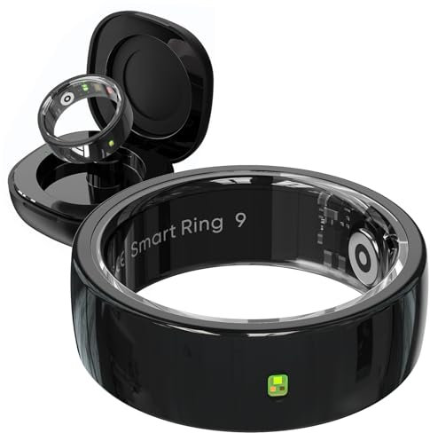 Smart Ring NFC Ring Ceramic Fitness Ring Touch Control Health Rings Heart Rate Monitor Sleep Tracker Step Counter Prayer Counting Calories Fitness Tracker for Android iOS