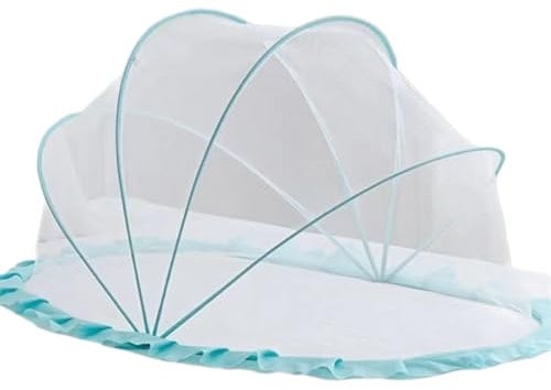 Mosquiteros plegables para cama de bebé, red portátil para cunas de bebé, red de poliéster, fácil instalación, tienda de campaña para mosquitos