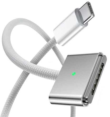 Quevati USB C auf für Magsafe 3 Ladekabel [2M/6.6FT],140W PD Schnellladen Typ C auf Mag Safe 3 Ladekabel für Magsafe 3 140/100/65 W