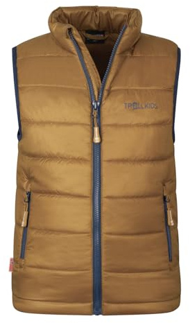 Trollkids Kids Trondheim Vest 104, bronze/blue