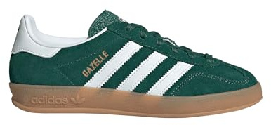 adidas Gazelle Indoor Undefined's 3-Stripes 60S Retro Contrast Trainers, Green, 4 Big Kid