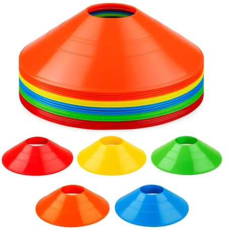 Jerhyun 20 Piezas Juego de Conos para Fútbol, Conos de Entrenamiento Adecuado Hockey, Fútbol, Balonmano o Ayudas Entrenamiento Coordinació(20)