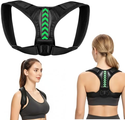 Rbleote Rückengurt Geradehalter 1 Stück Grün Einheitsgrößrückenstützgürtel Verstellbare Herren Und Damen Rücken Geradehalter Für Schulter Nacken Rückenstütze