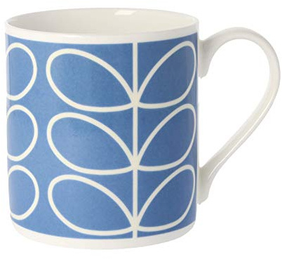 Mclaggan Linear Stem Periwinkle Blue Fine Bone China Mug 350ml