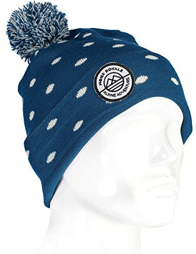 Mons Royale pom Beanie, Olive/Bright Red, One Size