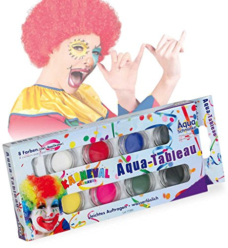 KarnevalsTeufel Schminkpalette in Theaterqualität Malkasten Aqua Tableau Schminke