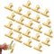 Binder Clips, 30 Stück 22mm Büroklammern Briefklemmer Bulldog Clips für Bilder Fotos, Küche zu Hause, Büro Zubehör (Gold)